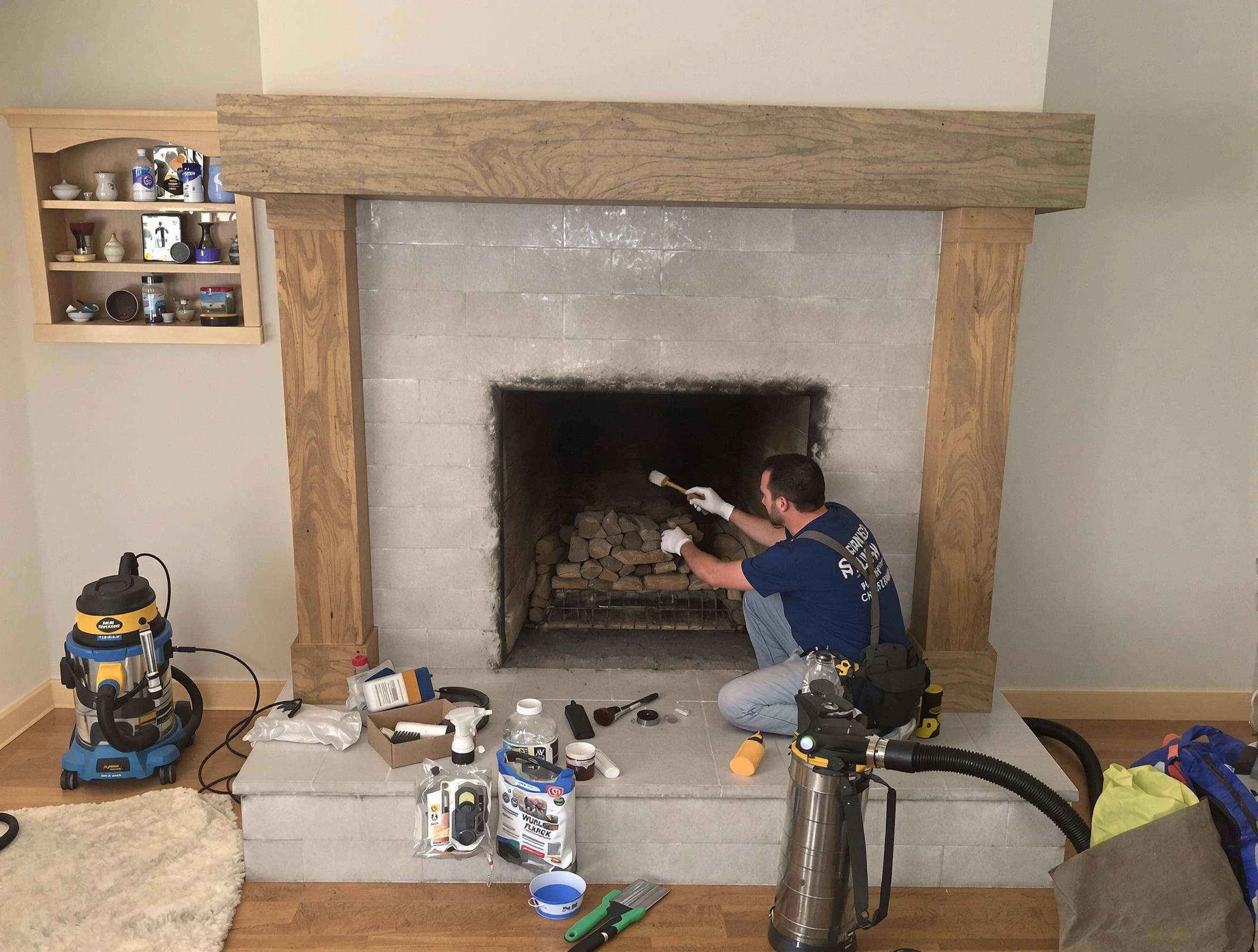 Detailed creosote removal process by Lilburn Chimney Sweep in Lilburn, GA