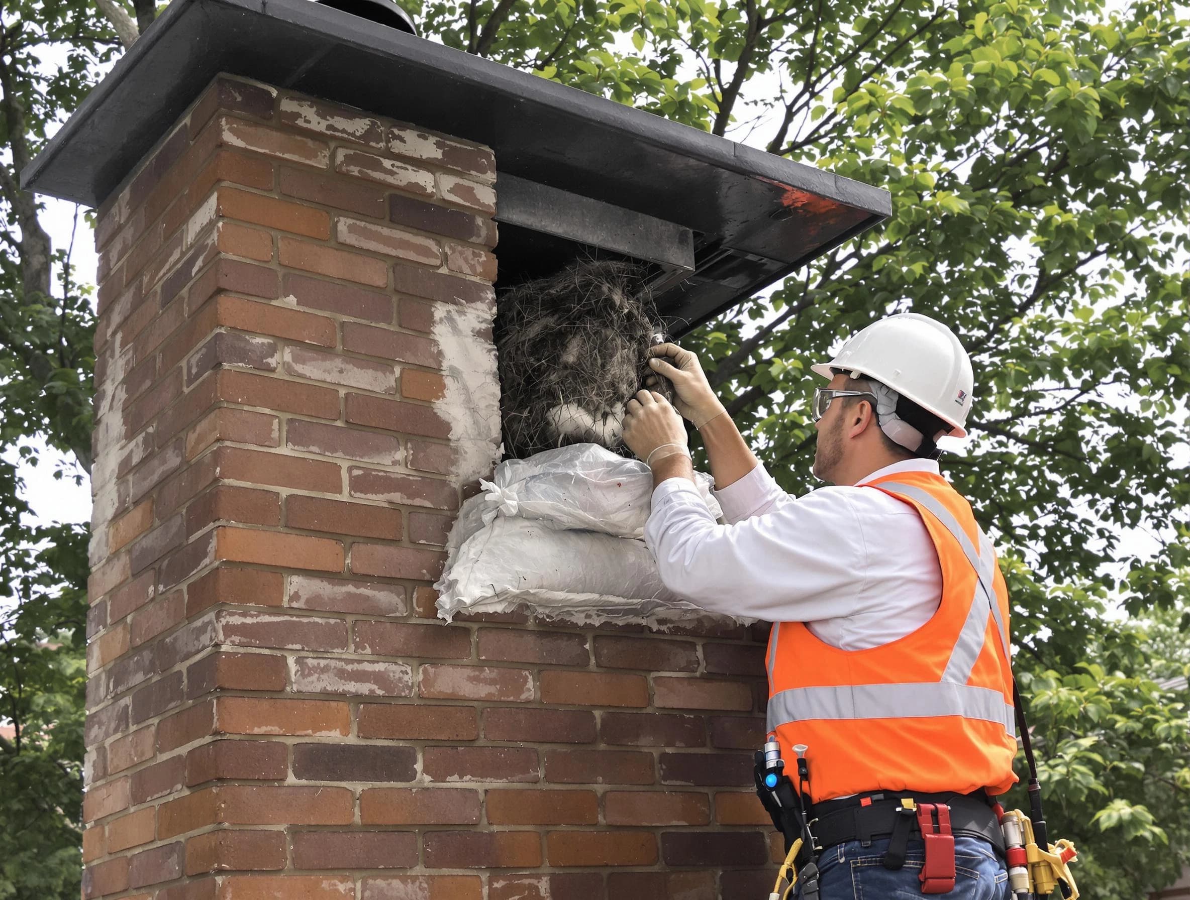 Humane removal of debris and animals by Lilburn Chimney Sweep in Lilburn, GA