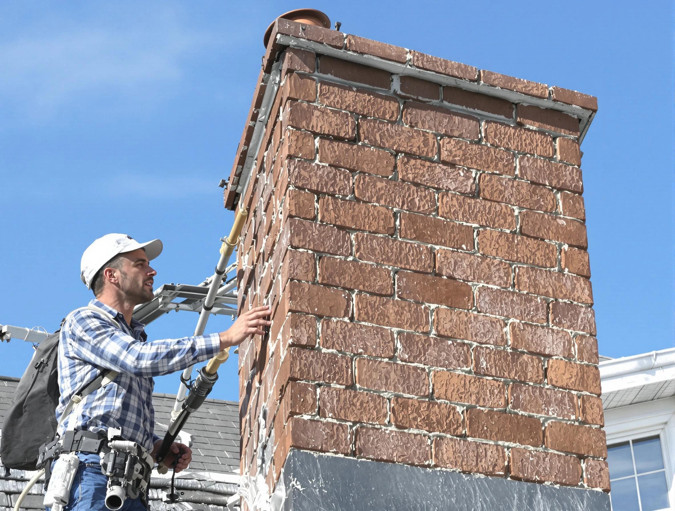 Brickwork for a chimney rebuild by Lilburn Chimney Sweep in Lilburn, GA