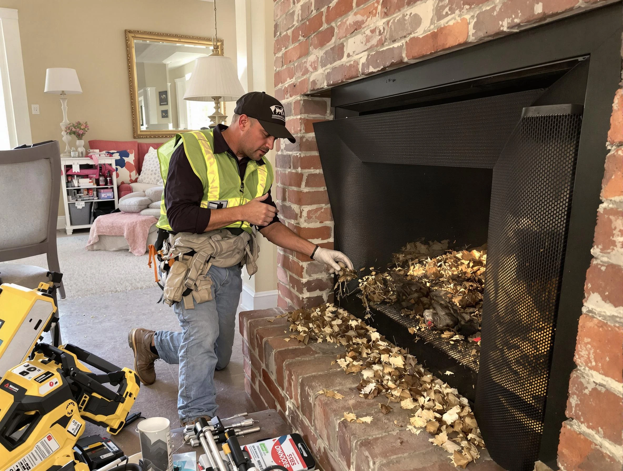 Safe screening installation by Lilburn Chimney Sweep in Lilburn, GA