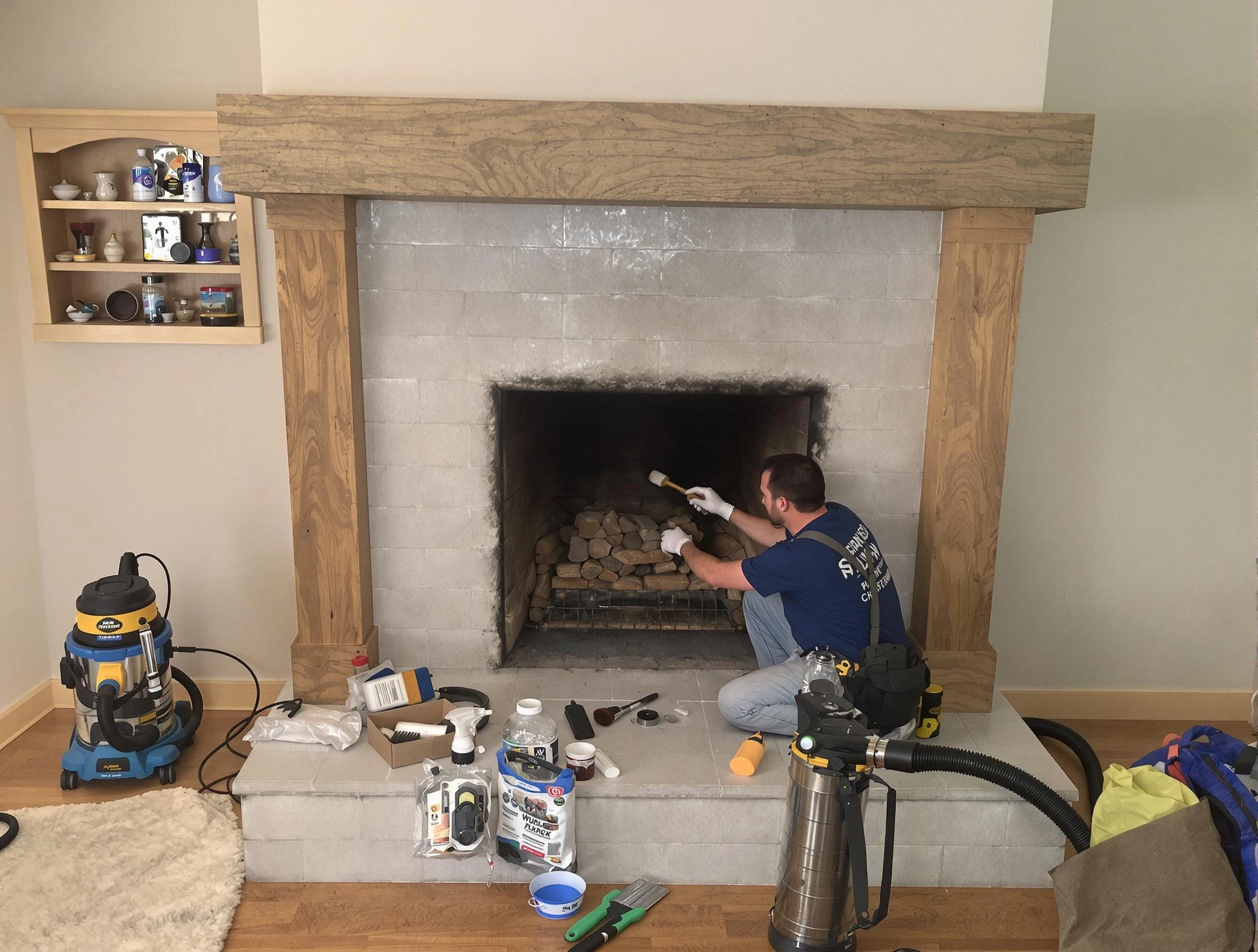 Detailed creosote removal process by Lilburn Chimney Sweep in Lilburn, GA